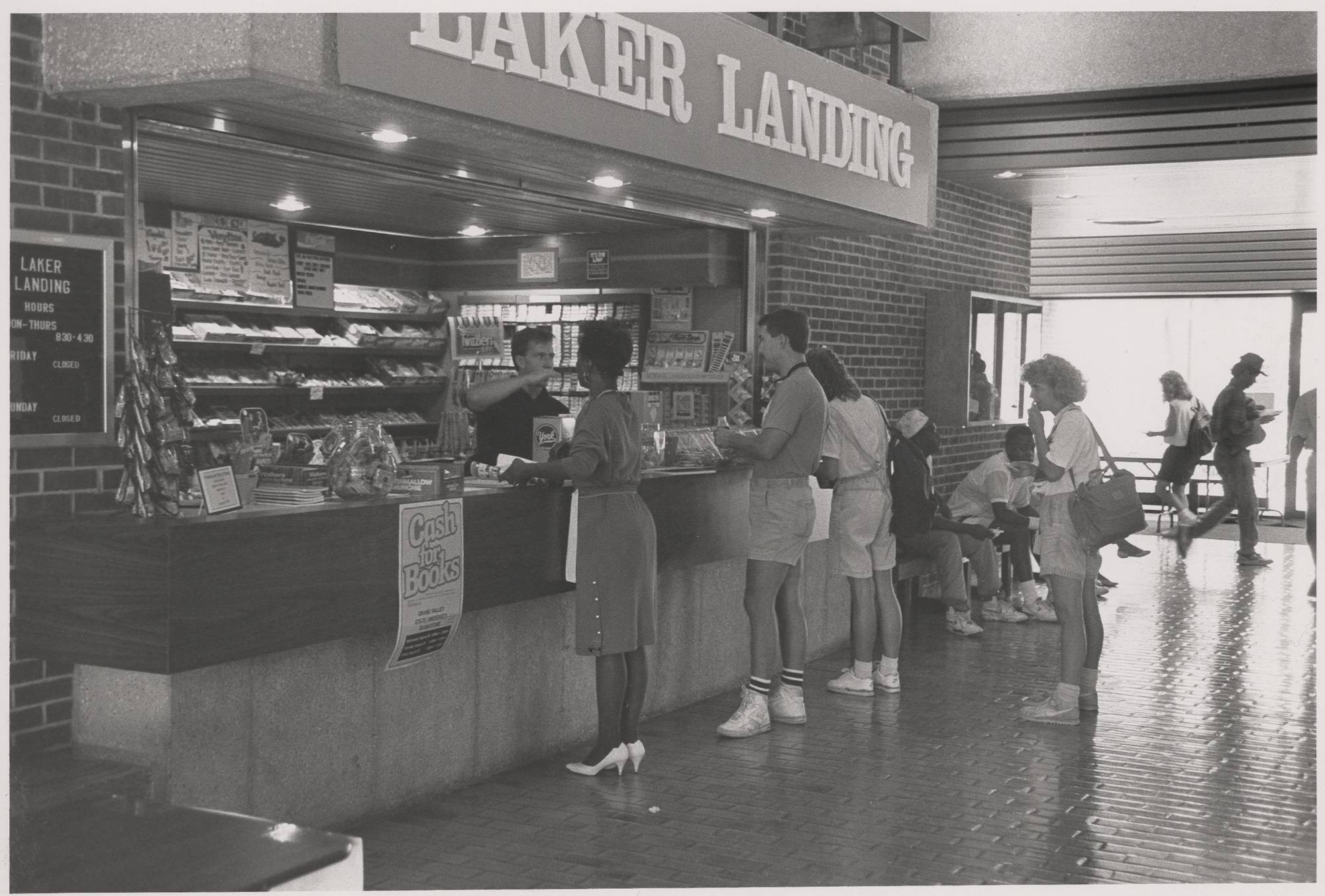 Students waiting in line at Laker Landing in Campus Center